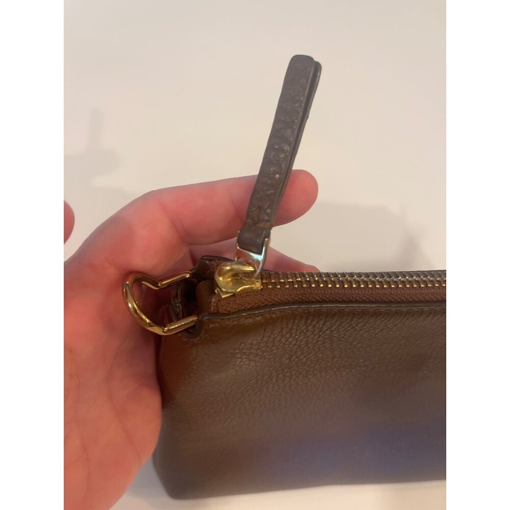 Tori Burch Wristlet Brown Leather - Picture 3 of 12